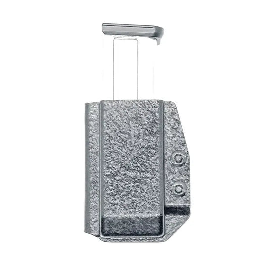Gray IWB Magazine Holster for First Responders with Clear Magazine and Secure Retention
