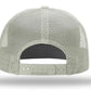 Gray mesh-backed snapback baseball cap rear view perfect for first responders and firefighters