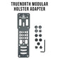 Gray modular holster adapter with hardware for Sig Sauer P365-XMacro and P365-XMacro Comp holsters