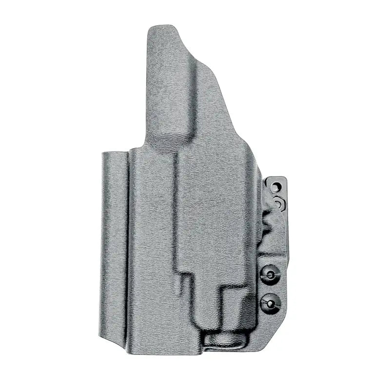 Gray molded gun holster for Glock 19 TLR-7 X IWB inside waistband with magazine pouch
