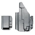 Gray molded inside waistband gun holster with magazine carrier for Springfield Hellcat Pro