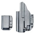 Gray molded gun holster and magazine carrier for Sig P365-FUSE and Streamlight TLR-7