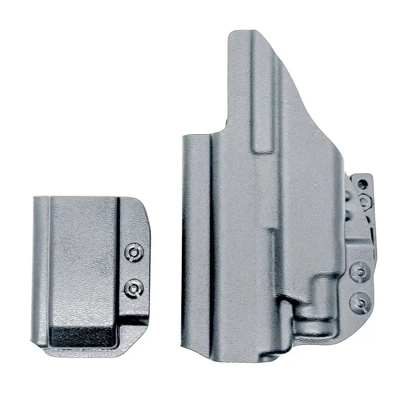 Gray molded plastic gun holster and magazine carrier for Glock 43X & 48 MOS inside waistband four brothers holsters