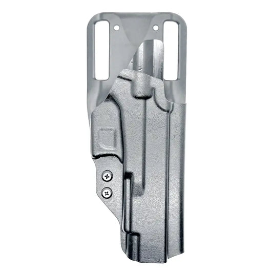 Gray molded plastic gun holster for Glock 34 by Four Brothers Holsters