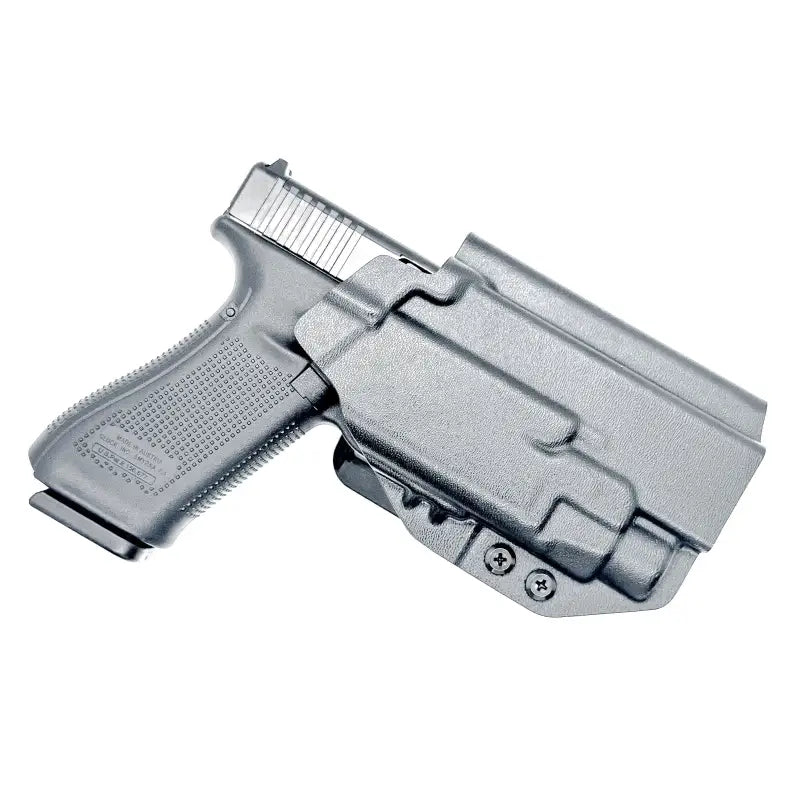 Gray pistol with TLR-7 HL-X mounted in Glock 17 & TLR-7 HL-X OWB Holster