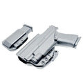 Gray pistol and magazine holster for Glock 43X & 48 MOS TLR-7 inside waistband setup by Four Brothers Holsters