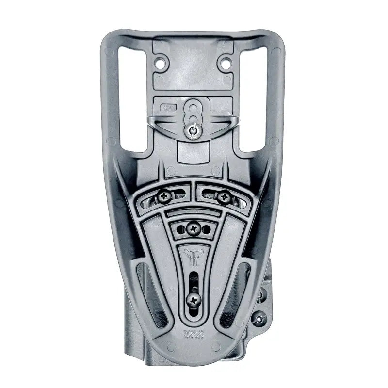 Gray plastic holster mount for Glock 19 with Nightstick TCM-10 and TCM-15 weapon lights