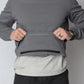 Gray Durable Concealment Hoodie with zippered hand pocket and smooth draws
