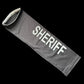 Gray sheriff sleeve for police and first responders on ID Sleeve- Black SHERIFF product