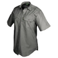 Gray short-sleeved Trail Shirt for Women with chest pockets, ideal essential outdoor gear