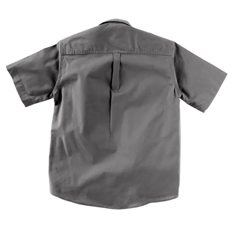 Gray short-sleeved Trail Shirt for Kids with back pleat, ideal for first responders