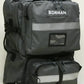 Gray stacked duffel bags from Ruffian Out of County Bag with two internal storage compartments