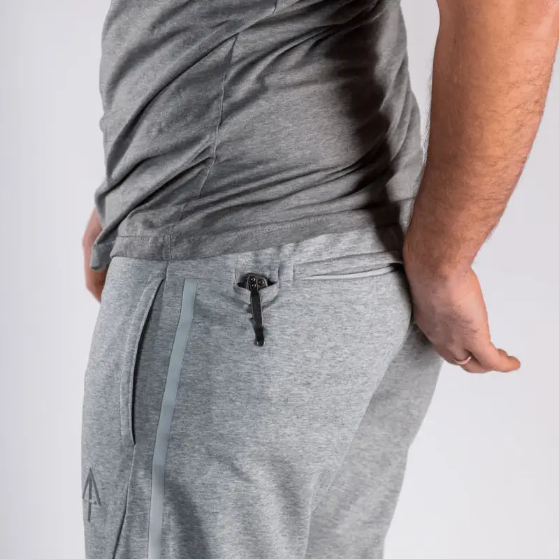 Gray Carrier Joggers Mk.II with zippered pocket for concealed carry and retention belt
