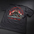 Gray California Fire Dozer Tee featuring fire dozer graphic for first responders and firefighters