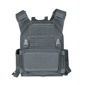 Gray QRF Plate Carrier with MOLLE webbing for wearing body armor, Level III protection