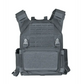 Gray QRF Low Visibility Minimalist Plate Carrier with MOLLE webbing and Velcro patch