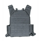 Gray QRF Low Visibility Minimalist Plate Carrier with MOLLE webbing and Velcro patch