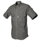 Gray Shooter Shirt for Men with functional cross-stitched epaulettes and ammo sleeves