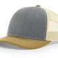 Gray and tan trucker hat with leather patch for first responders and firefighters in Dumpster Fire product