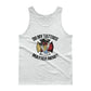 Gray firefighter tank top in jersey knit design with tattoos matter message