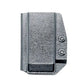 Gray textured magazine holster with secure retention for first responders