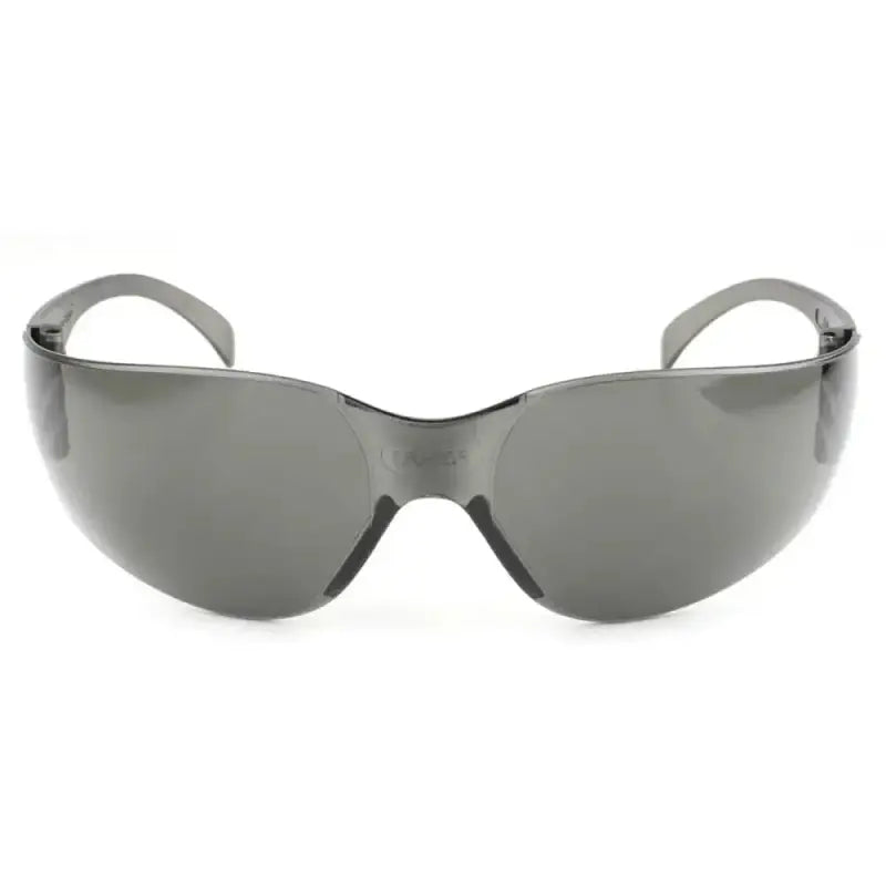 Gray-tinted Metel M10 Safety Glasses with wraparound lenses and clear anti-fog options