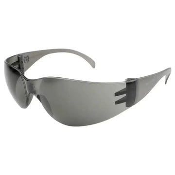 Gray-tinted METEL M10 Safety Glasses with wraparound lenses and side shields