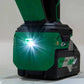 Green and black Metabo HPT power tool battery pack with LED for 36V MultiVolt D-Handle Rotary Hammer