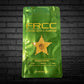 Green coffee bag with FRCC branding and gold badge for 12oz Sheriff Deputy