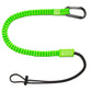 Green tool tether lanyard with black carabiner and choke cable loop for secure gear attachment