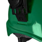 Green hard hat with black attachment from Cap-Style Hard Hat Kit and Hi-Transparency Face Shield