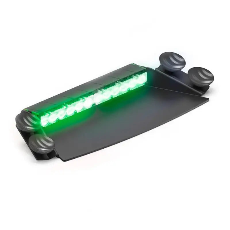 Green LED light bar on Feniex Fusion-S 2X Dash Light featuring pattern capable lighting