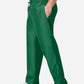 Green Men’s Simple Scrub Pants with elastic drawstring waist and white sneakers