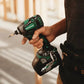 Green Metabo HPT Cordless Impact Driver with 372121M 36V MultiVolt Battery Attached