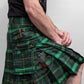 Green plaid Utility Kilt GlenLoch Celtic ideal for first responders and firefighters