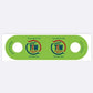 Green plastic tag with TKW Working Technician logos for TeKnowledge Worldwide TKW DoorJamm