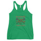 Green Racerback Tank Top with crossed axes graphic design from Firefighter Women’s collection