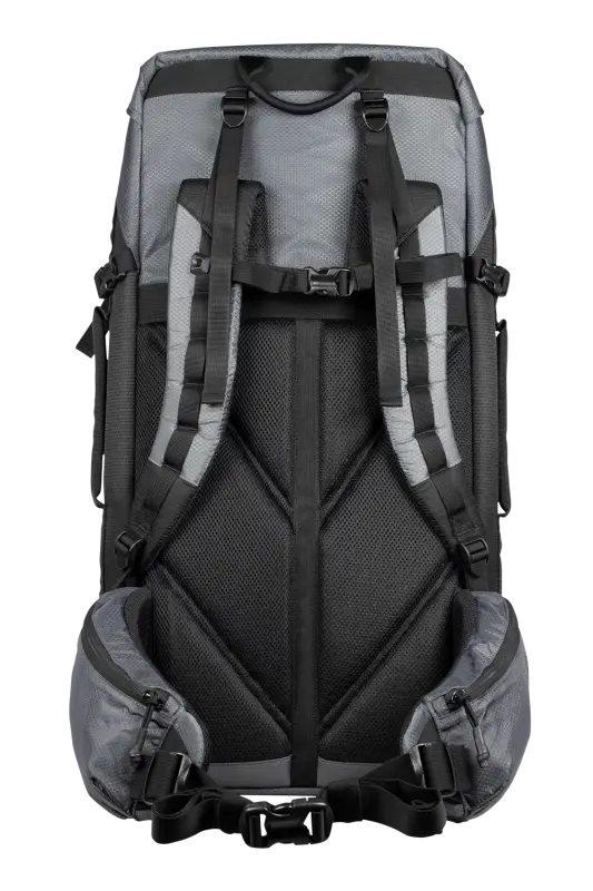 Grey and black SUMMIT Discreet Rifle Backpack with padded straps and removable magazine pouch