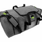 Grey duffle bag with black straps and neon green accents for Carcinogen Resistant Dry Turnout Bag LXFB99