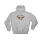 Grey hooded sweatshirt for first responders featuring eagle logo on back - Eagle Hoodie