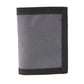 Grey nylon wallet with black trim in Coyote Combat Leather for style and durability