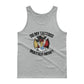 Grey jersey knit firefighter tank featuring Do My Tattoos Matter Now text and emblem design