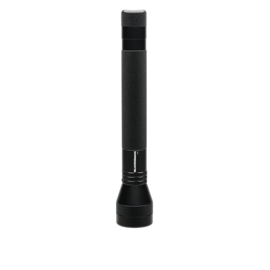 Black metal flashlight with cylindrical body from Guardsman - 3,000 Lumen Patrol Flashlight