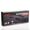 Black tactical flashlight in retail packaging for Guardsman 3000 Lumen Patrol Flashlight