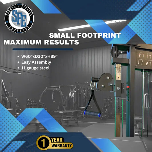 SFE Commercial Functional Trainer with 250lb weight stack and cable pulley system
