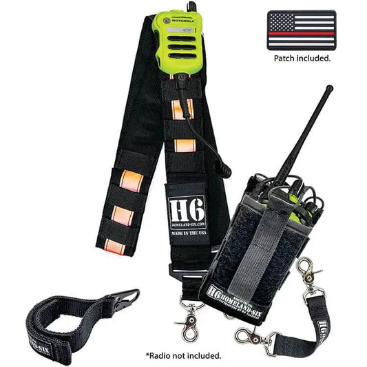 H6 FRONTLINE RADIO STRAP KIT - 3M RED/ORANGE REFLECTIVE - Chief Miller Apparel