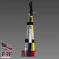 Firefighting Halligan tool with Irons Handle Strap in red, yellow, and black colors