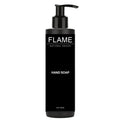Black pump bottle of Flame Hand Soap with Activated Charcoal to remove carcinogens