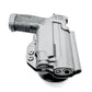 Sig Sauer P365-FUSE handgun secured in black polymer holster with weapon-mounted light