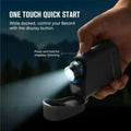 Handheld OLIGHT Baton4KitBK flashlight with dimming control and quick-start docking station